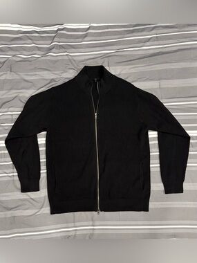 Muji Cotton Blend Full-Zip Cardigan